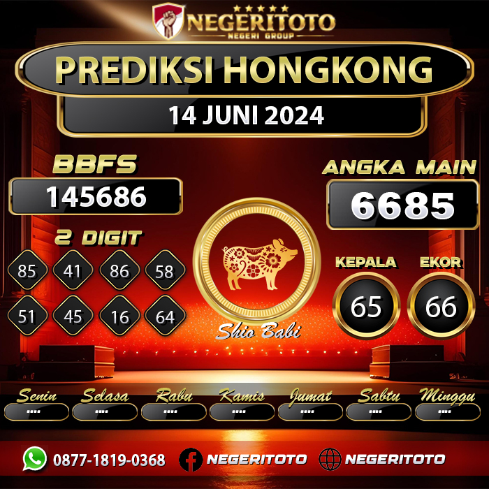 Negeritoto Prediksi Hongkong Tgl 14 Juni 2024