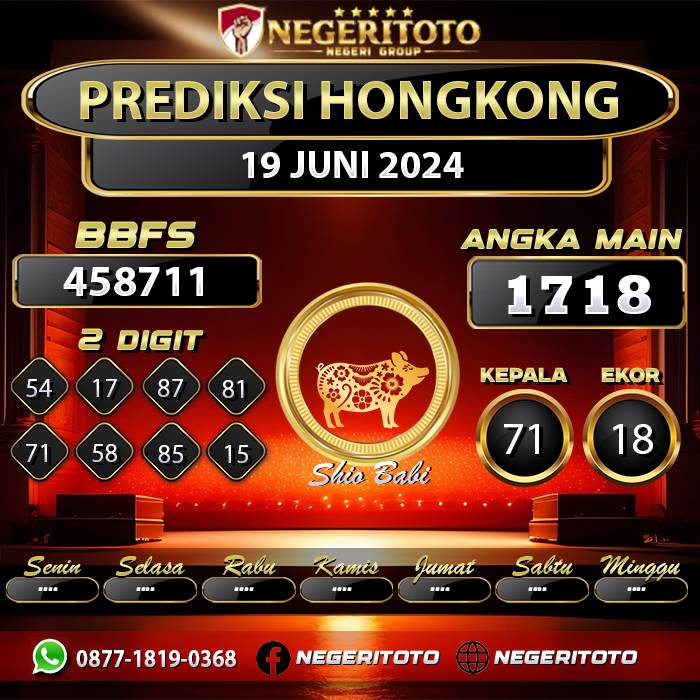 Negeritoto Prediksi Hongkong Tgl 19 Juni 2024