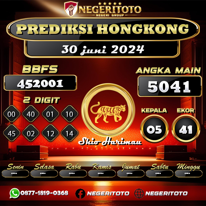 Negeritoto Prediksi Hongkong Tgl 30 Juni 2024