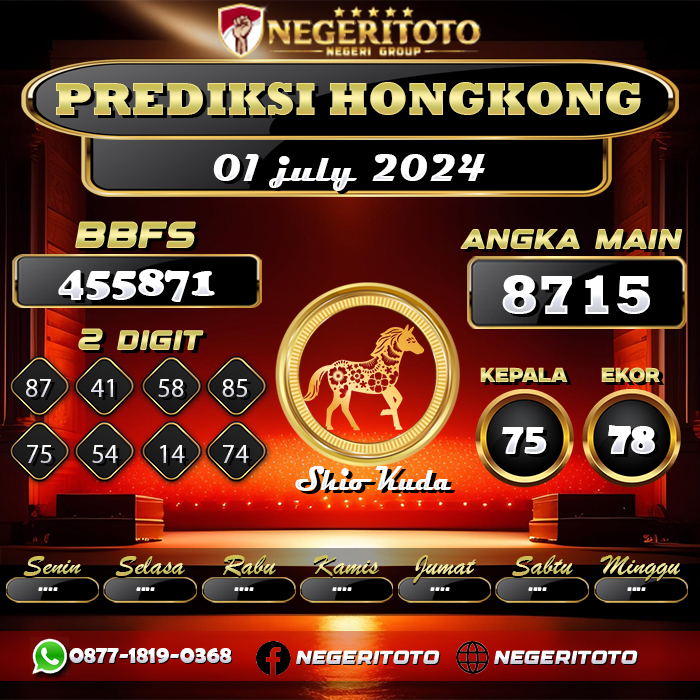 Negeritoto Prediksi Hongkong Tgl 01 July 2024