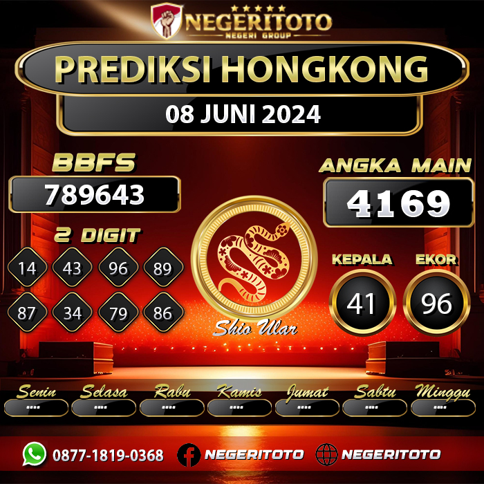 Negeritoto Prediksi Hongkong Tgl 08 Juni 2024