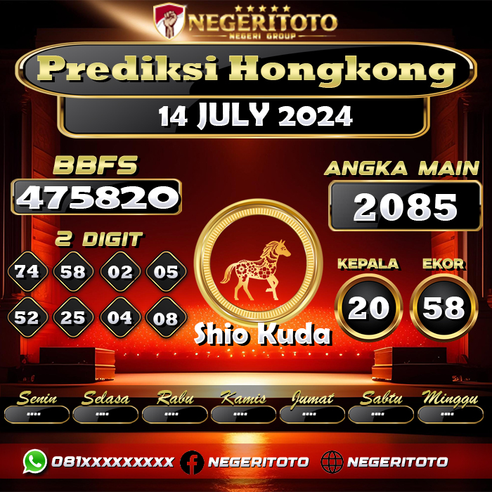 Negeritoto Prediksi Hongkong Tgl 14 July 2024