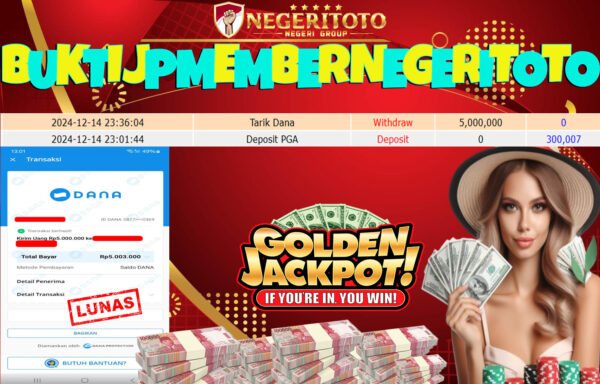 NEGERITOTO SELAMAT KEPADA MEMBER SETIA KAMI JP 5.000.000